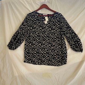 Black & white 3/4 sleeve